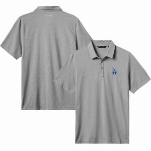 Travis Mathew Size Large Men's Los Angeles Dodgers The Zinna Polo Grey Excl.